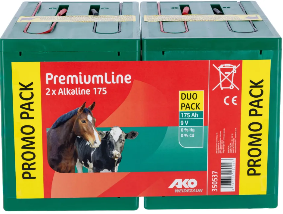AKO Alkaline 9 V Trockenbatterie, Doppelpack