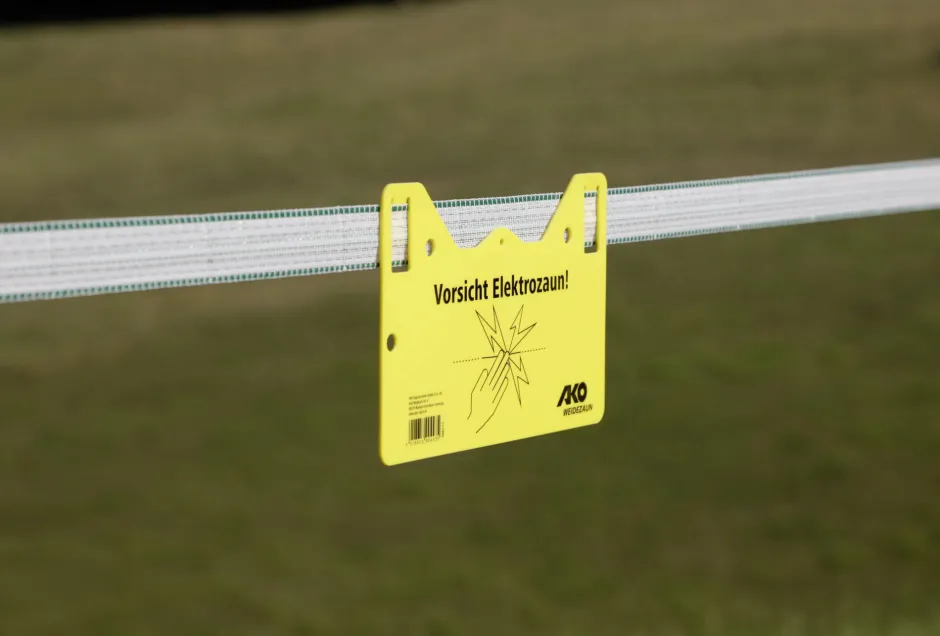 AKO Warnschild - Vorsicht Elektrozaun!