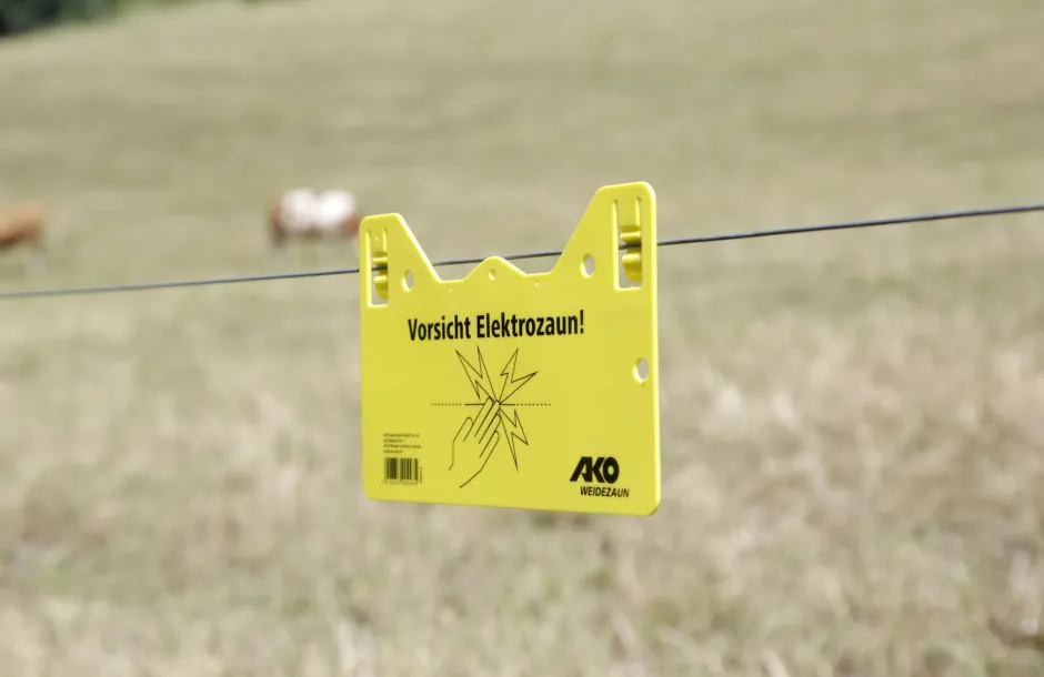 AKO Warnschild - Vorsicht Elektrozaun!