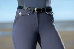 Cavallino Marino by HKM Reithose -Venezia EVA Flap- Stoff Kniebesatz