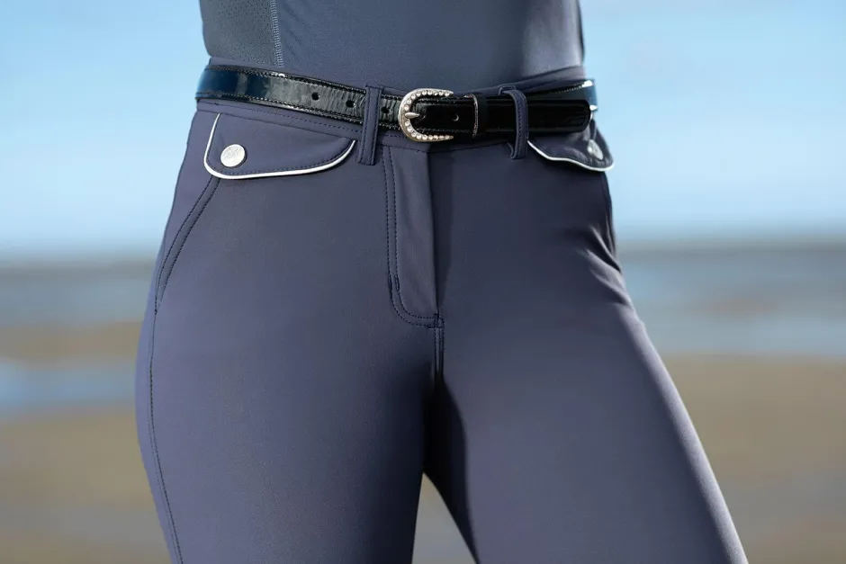 Cavallino Marino by HKM Reithose -Venezia EVA Flap- Stoff Kniebesatz