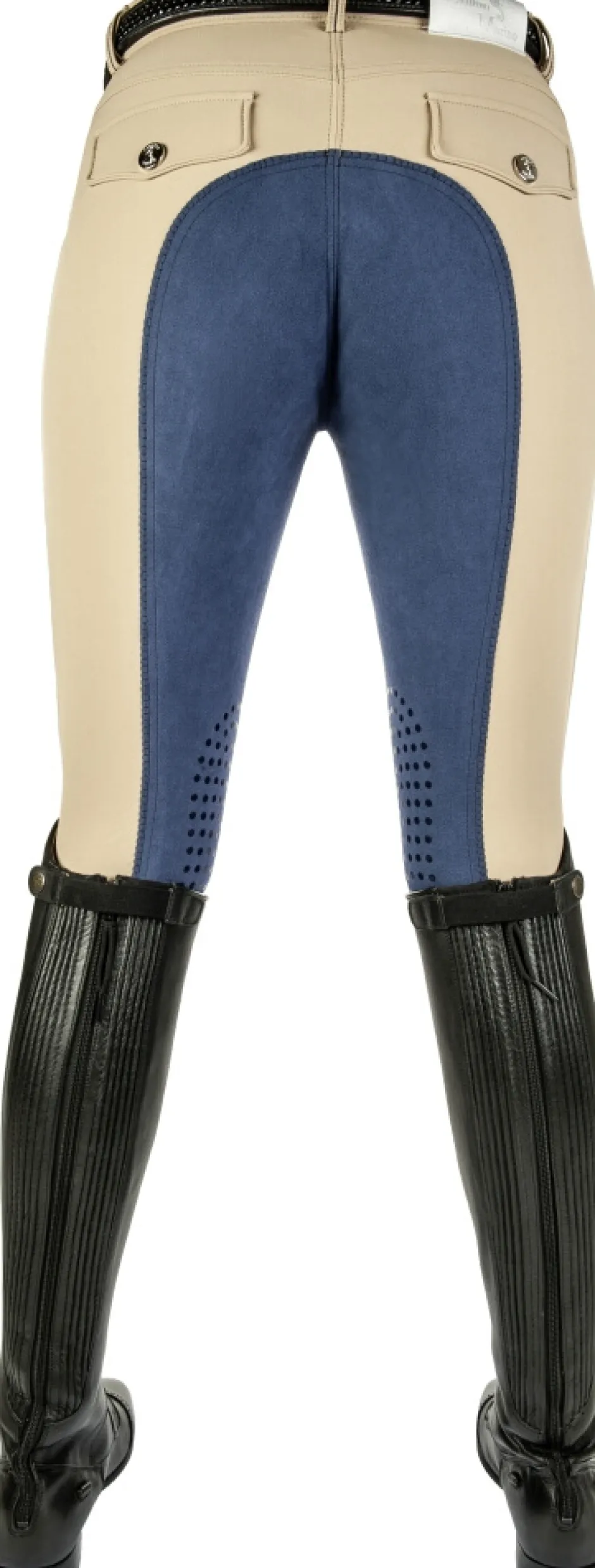 Cavallino Marino by HKM Reithose -Silver Stream- Alos Vollbesatz + Silikon Knie