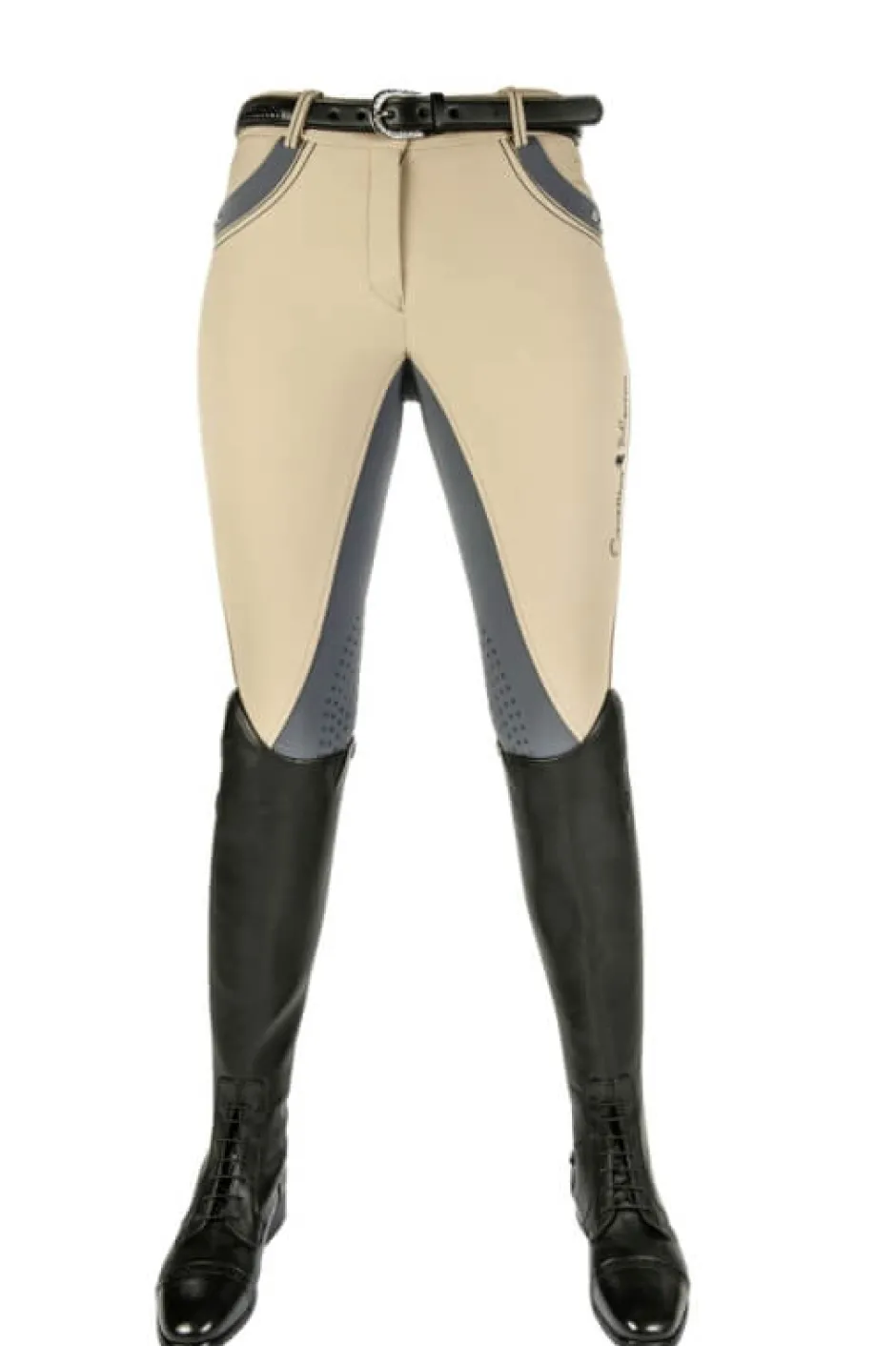 Cavallino Marino by HKM Reithose -Silver Stream- Silikon Vollbesatz, Damengrösse 34, pink