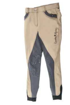 Cavallino Marino by HKM Reithose -Silver Stream- Silikon Vollbesatz, Damengrösse 34, pink