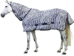 COVALLIERO RugBe Zebra - Fliegen- und Ekzemerdecke mit Halsteil