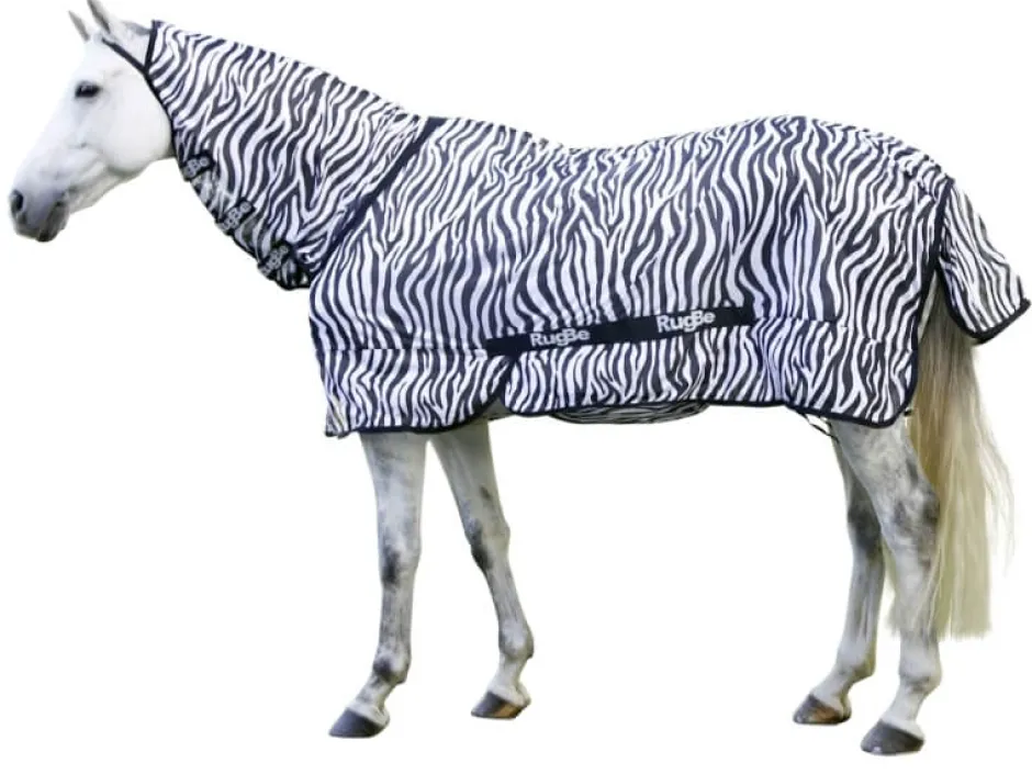 COVALLIERO RugBe Zebra - Fliegen- und Ekzemerdecke mit Halsteil