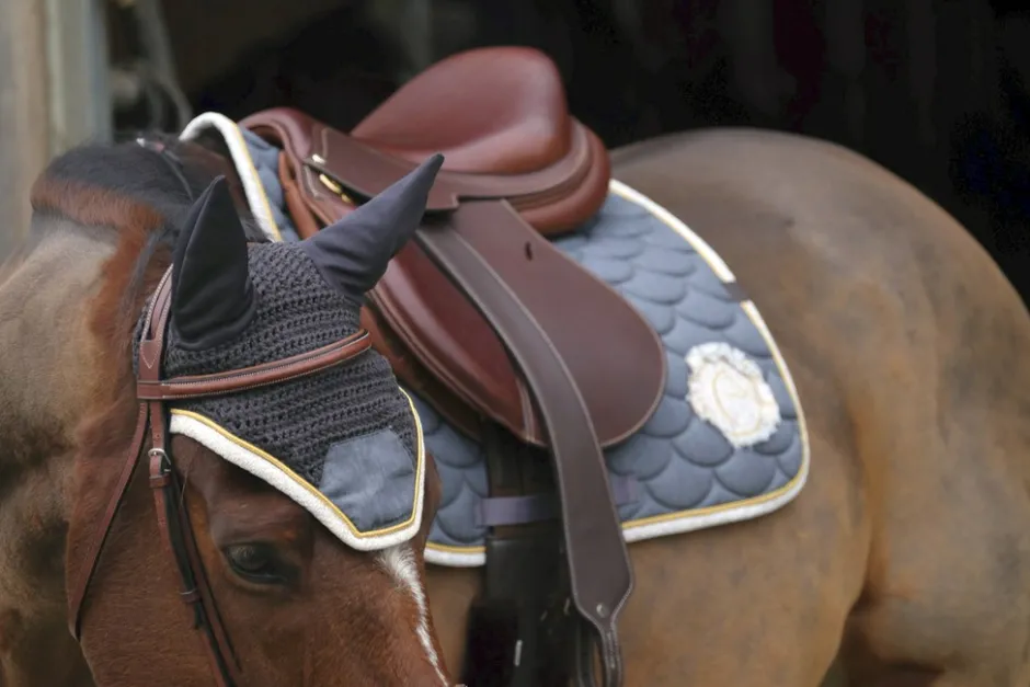 EQUITHÈME Denim Fliegenohrehauben