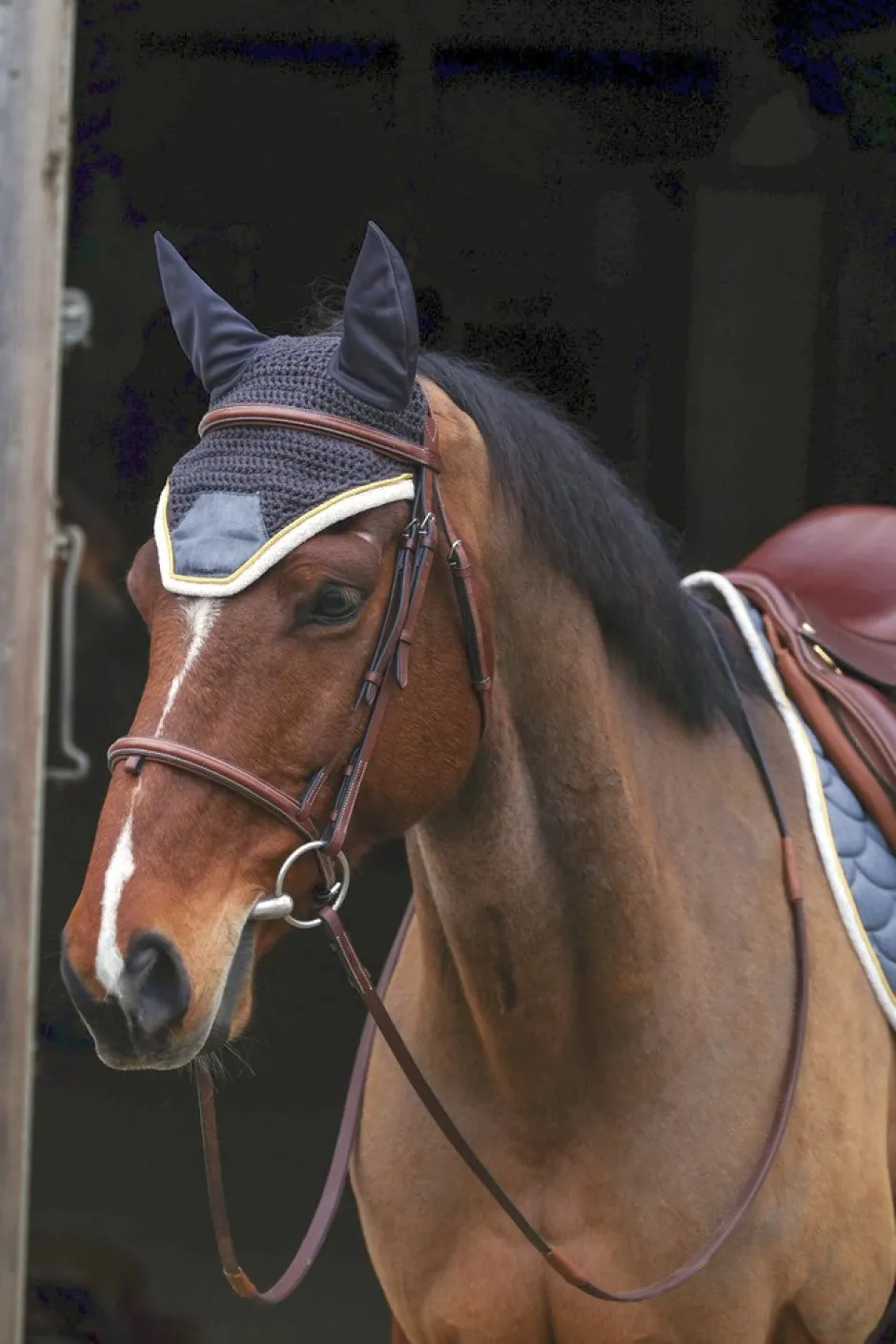 EQUITHÈME Denim Fliegenohrehauben