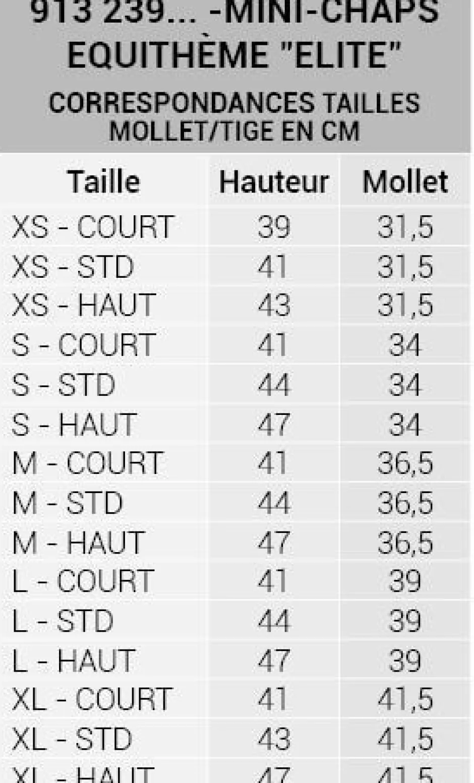 EQUITHÈME Elite Mini-Chaps