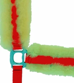 EQUITHÈME „Mouton synthétique“ Halfter mit synthetischem Lammfell