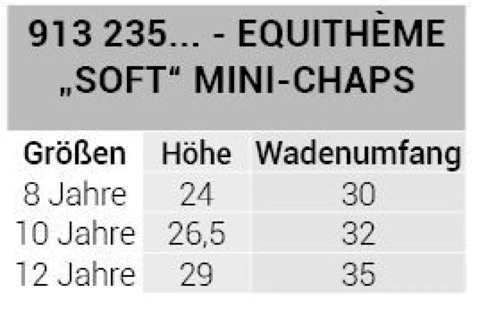 EQUITHÈME Soft Mini-Chaps