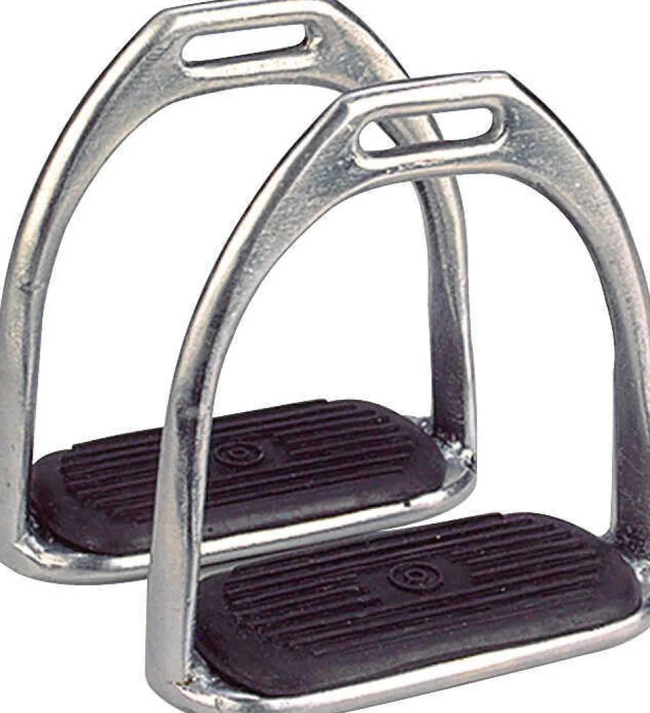 Flache Steigbügel aus vernickeltem Stahl