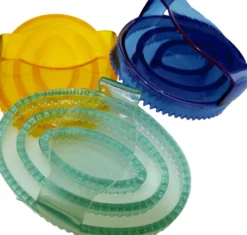 Gummistriegel oval mit Pailletten