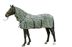 HKM Fliegendecke mit Halsteil -Zebra- mit Bauchlatz