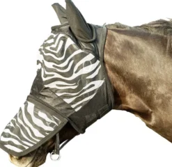HKM Fliegenschutzmaske -Zebra- mit Nüsternschutz