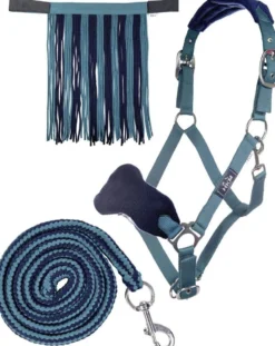 HKM Halfter mit Strick Karabiner & Fliegenfransen