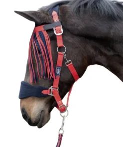 HKM Halfter mit Strick Karabiner & Fliegenfransen