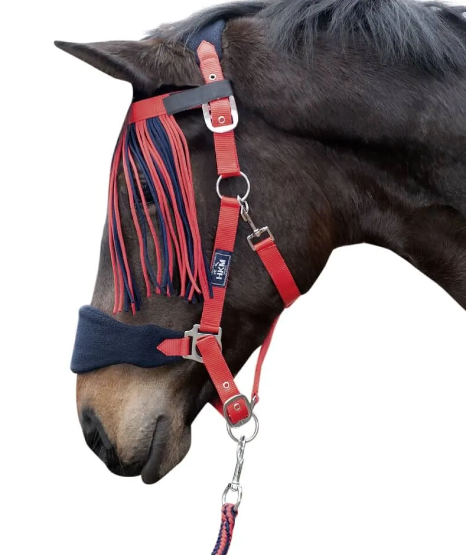 HKM Halfter mit Strick Karabiner & Fliegenfransen