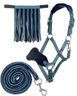 HKM Halfter mit Strick Karabiner & Fliegenfransen