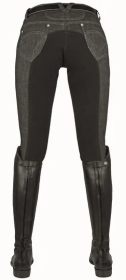 HKM Jeansreithose -Crystal- Dreiviertel Alos Besatz