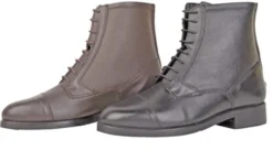HKM Jodhpurstiefel mit Schnürsenkel und Reißverschluss, Schuhgrösse 36, schwarz