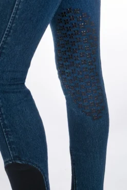 HKM KIDS Reithose -Aymee Denim- Silikon-Kniebesatz