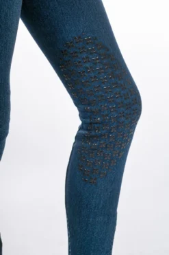 HKM KIDS Reithose -Aymee Denim- Silikon-Kniebesatz