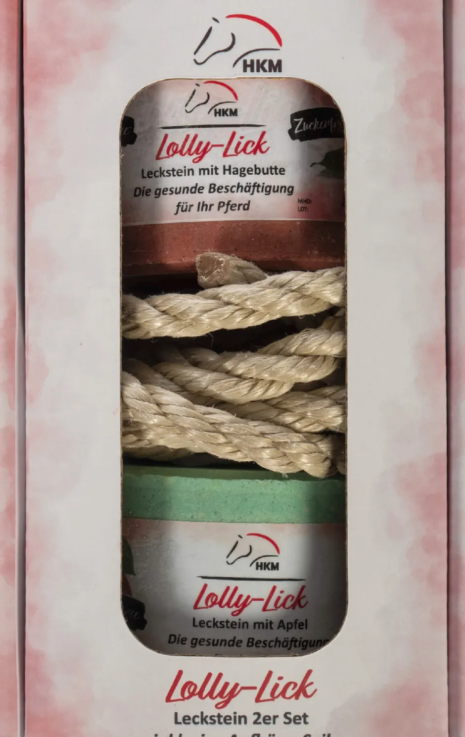 HKM Leckstein 2er Set -Lolly Lick- inkl. Aufhäng-Seil