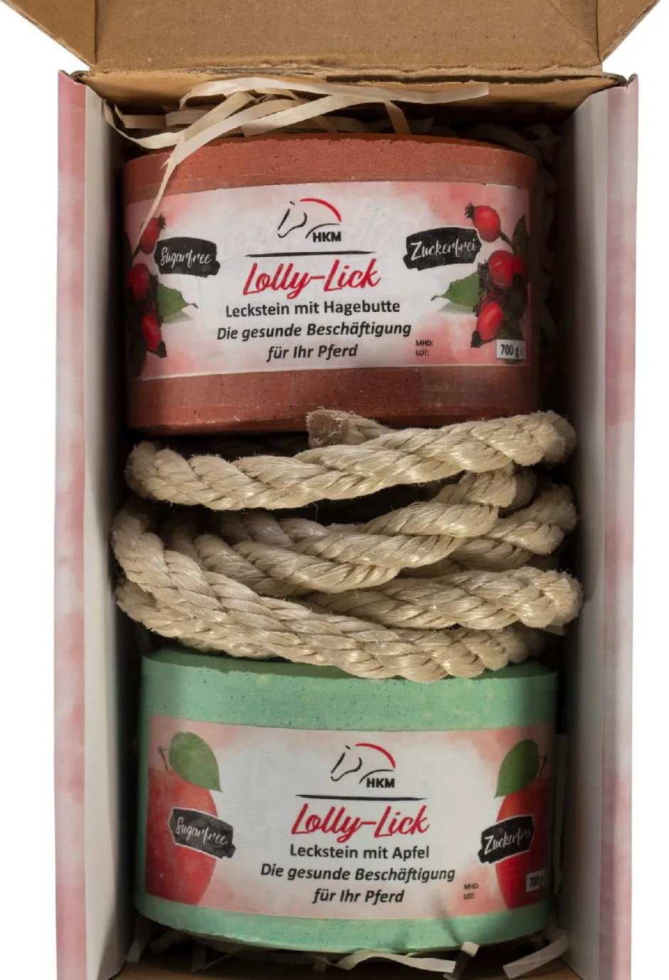 HKM Leckstein 2er Set -Lolly Lick- inkl. Aufhäng-Seil