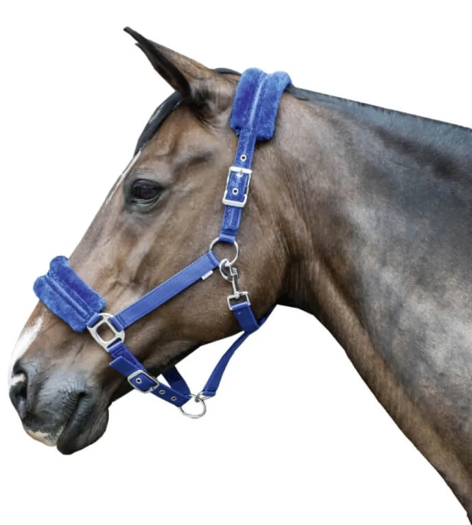 HKM Nylonhalfter -Glitter- mit Polarfleece Polsterung