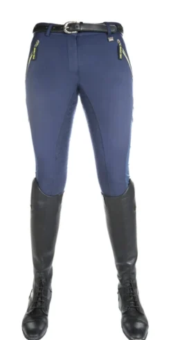 HKM PRO-TEAM Reithose -Neon Sports- Dreiviertel Silikon Besatz