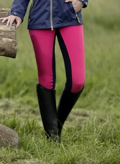 HKM PRO-TEAM Reithose -Neon Sports- Dreiviertel Alos Besatz