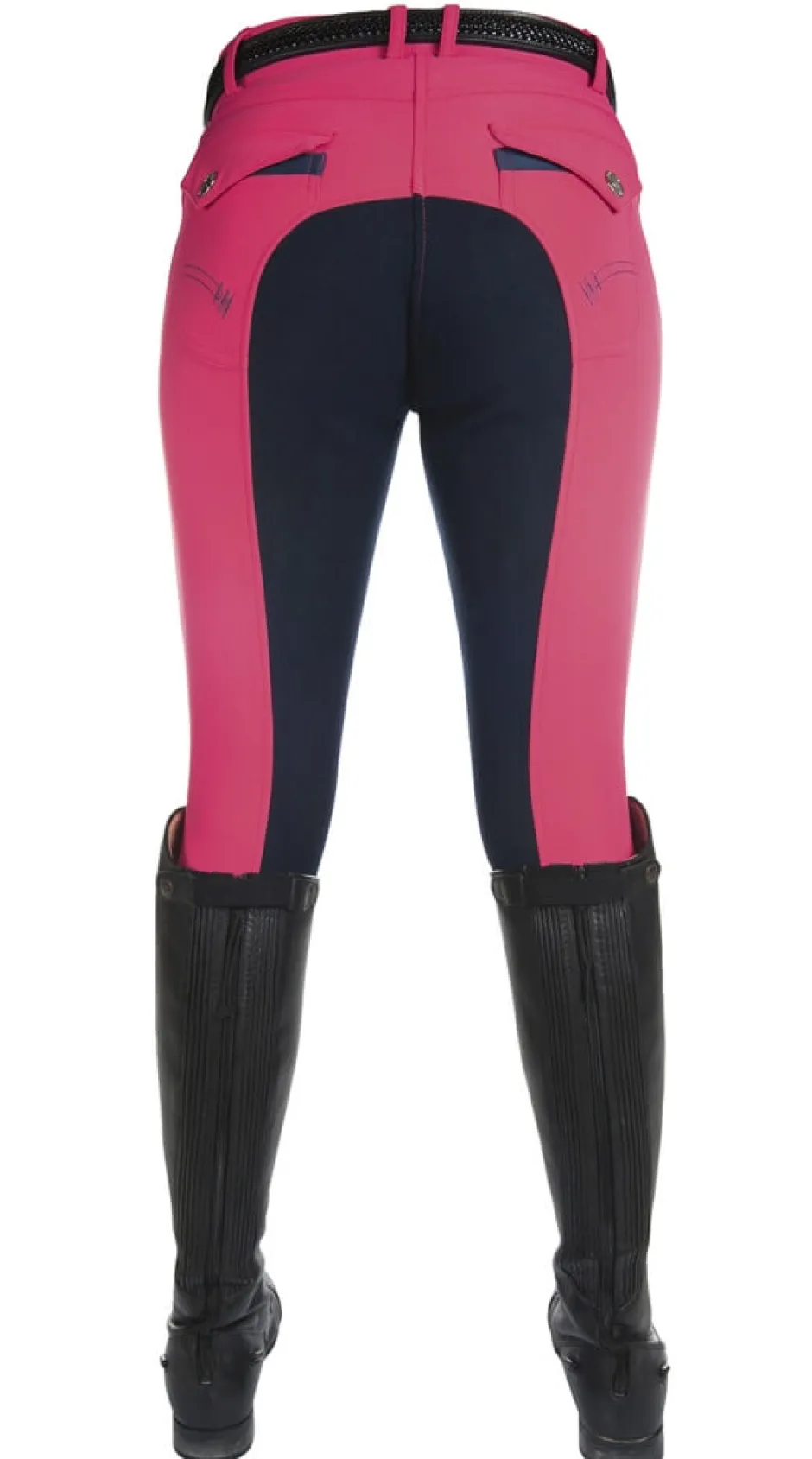 HKM PRO-TEAM Reithose -Neon Sports- Dreiviertel Alos Besatz
