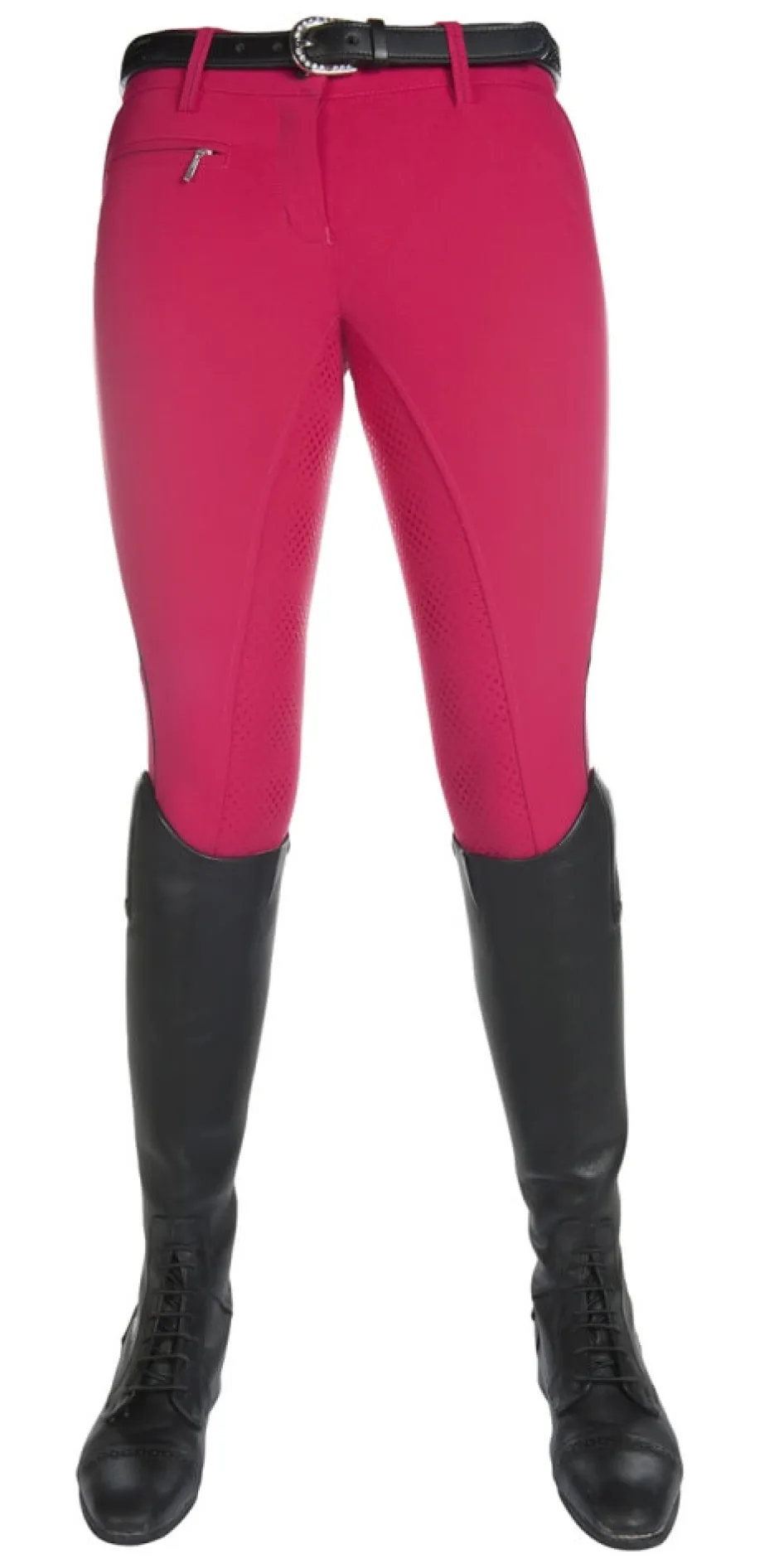 HKM PRO-TEAM Reithose -Neon Sports Team- Dreiviertel Silikon-Kniebesatz