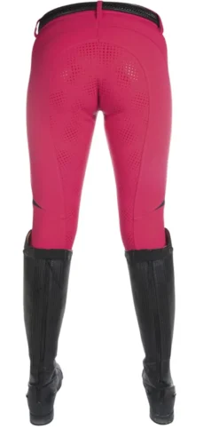 HKM PRO-TEAM Reithose -Neon Sports Team- Dreiviertel Silikon-Kniebesatz