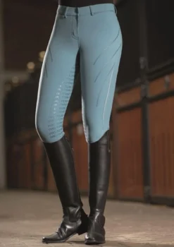 HKM PRO-TEAM Reithose - ZOE- Dreiviertel Silikonbesatz reflection