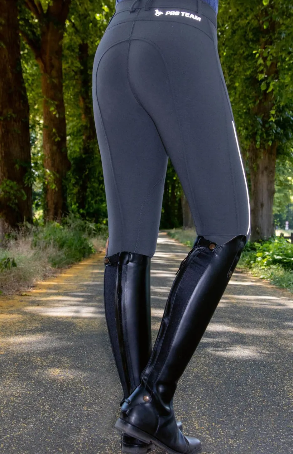 HKM PRO-TEAM Reithose - ZOE-Stoffkniebesatz reflection