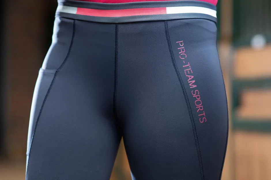 HKM PRO-TEAM Reitleggings -Active 19- Silikon-Kniebesatz