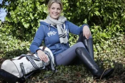 HKM PRO-TEAM Softshell Hoody -Country life-, Grösse XS, mittelblau