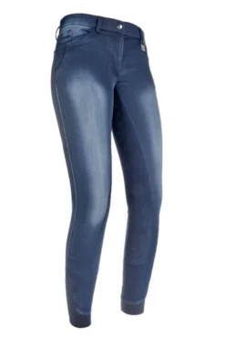 HKM Reithose-Jeggings-Flower Crystal- Dreiviertel Alos Besatz