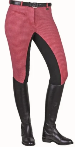 HKM Reithose -Karo- Dreiviertel Besatz