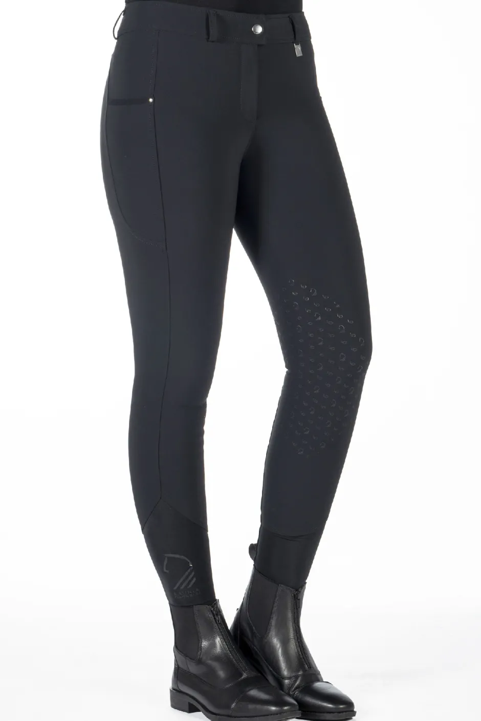HKM Reithose -Livigno- Silikon-Kniebesatz