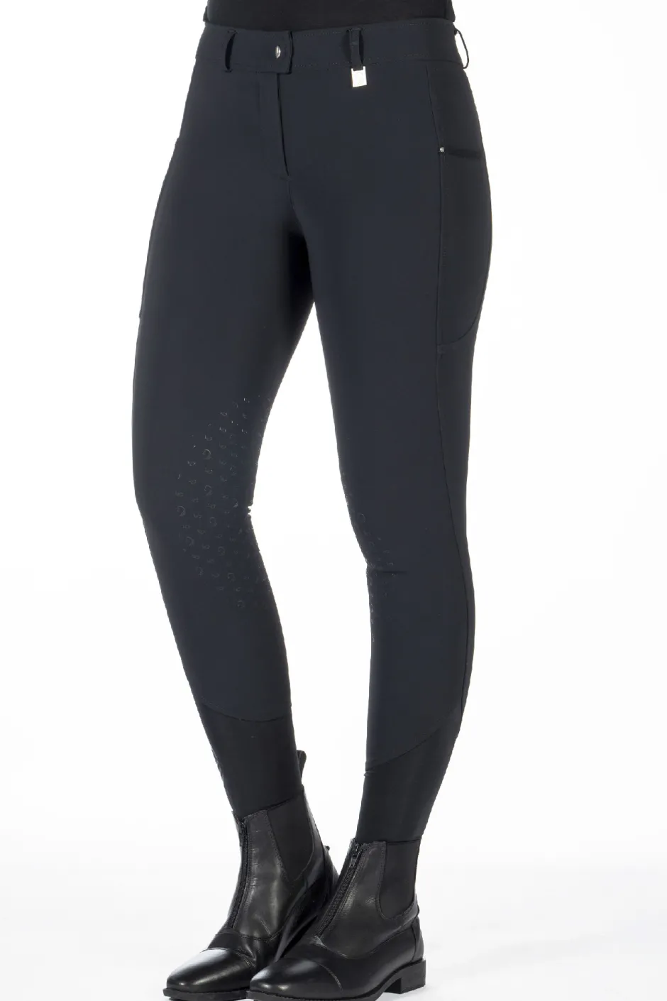 HKM Reithose -Livigno- Silikon-Kniebesatz