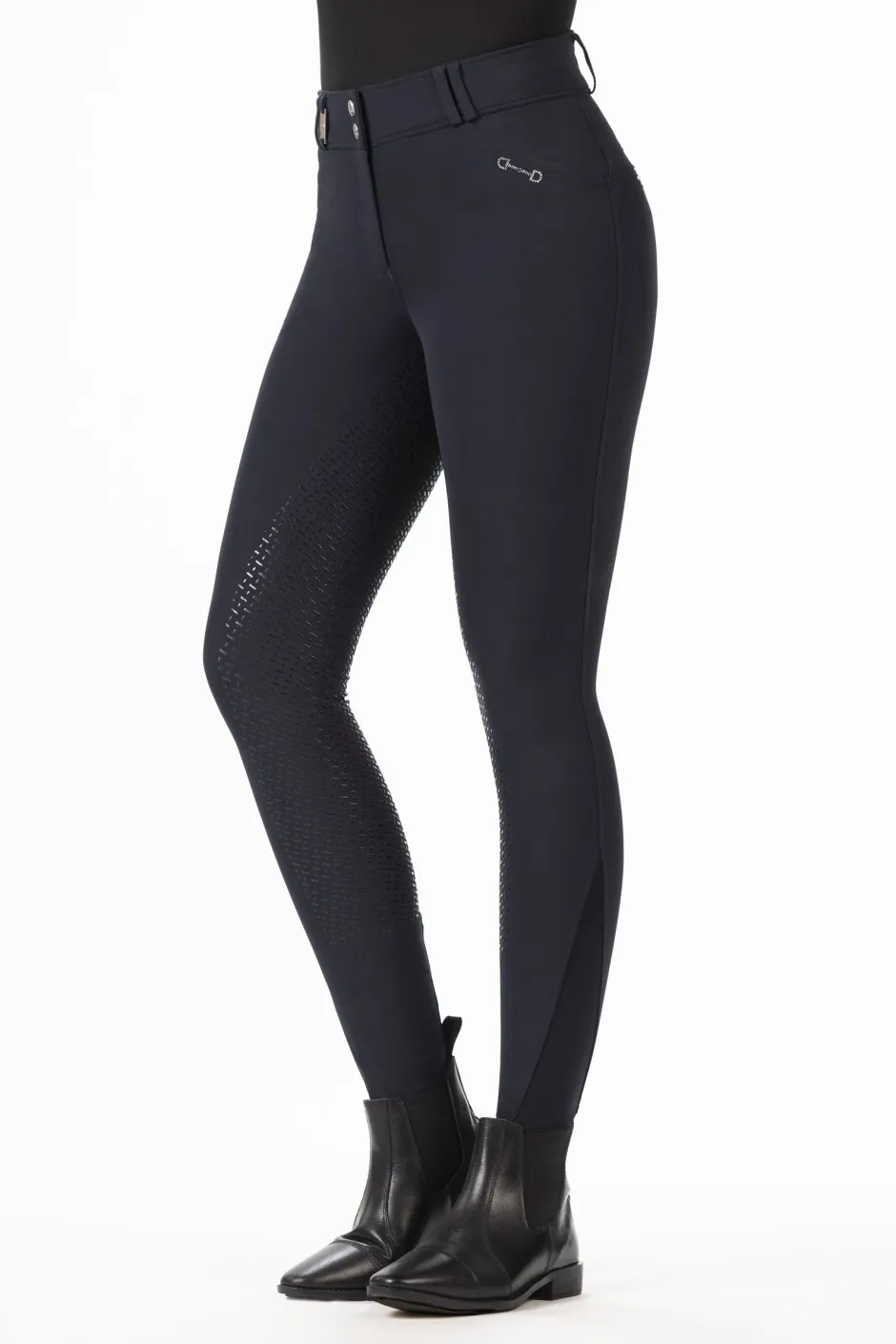 HKM Reithose -Monaco Crystal- Style Silikon-Vollbesatz