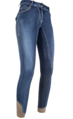 HKM Reithose -Pasadena- Summer Denim Silikon-Vollbesatz