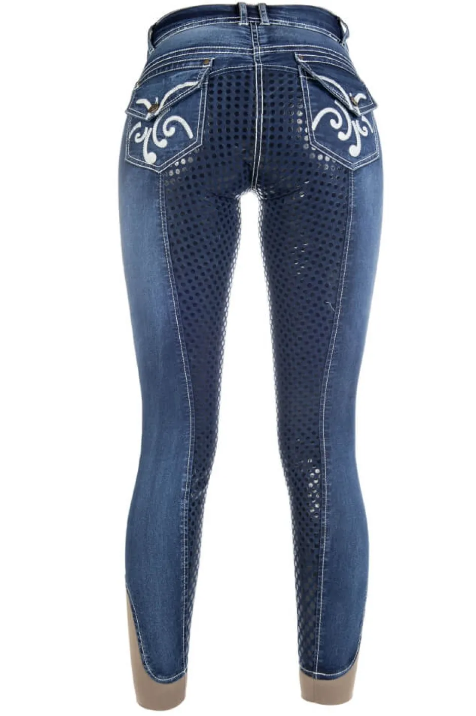 HKM Reithose -Pasadena- Summer Denim Silikon-Vollbesatz