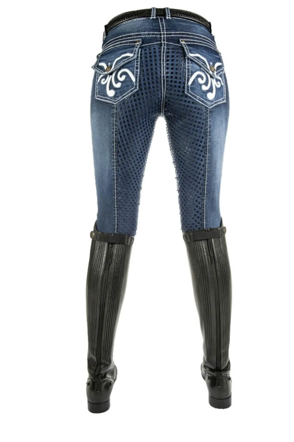 HKM Reithose -Pasadena- Summer Denim Silikon-Vollbesatz