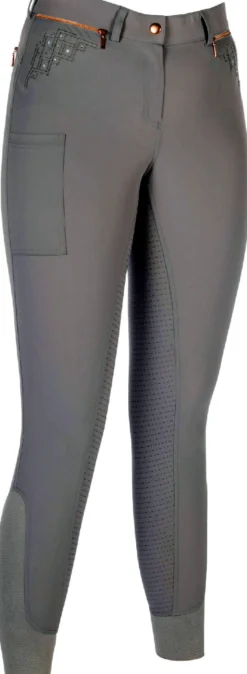 HKM Reithose -Rosegold Sparkle- Style Silikon-Vollbesatz