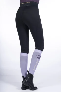 HKM Reitleggings -Lavender Bay- Silikon-Kniebesatz