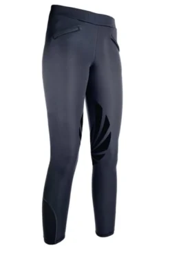 HKM Reitleggings Softshell -Heat- Silikon-Kniebesatz